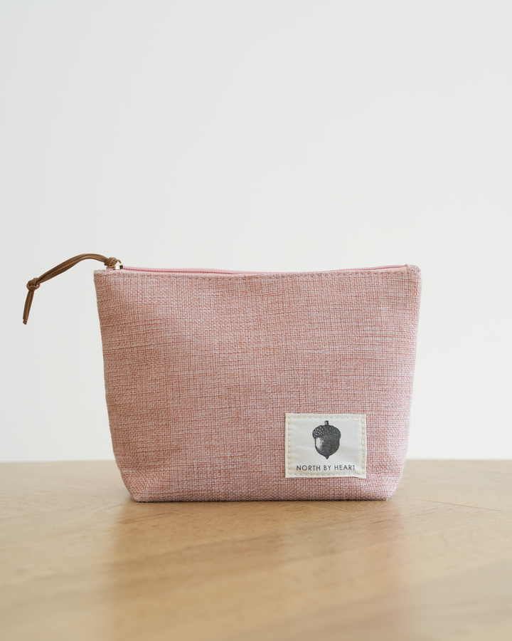 toilettaske, north by heart, lyserød, rosa