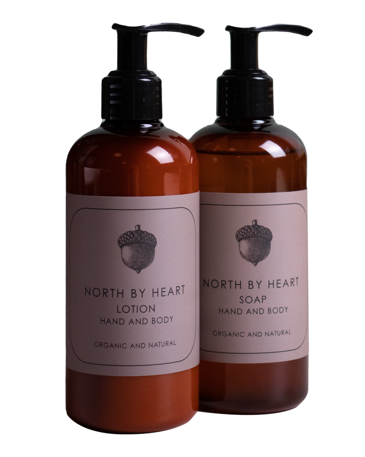 North by Heart økologisk og naturlig hånd og body soap, hånd og bodylotion, 250 ml.