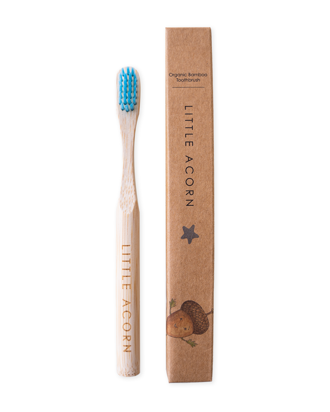 Little Acorn, Baby & Kids, Økologisk bambus tandbørste, blå, NORTH by HEART