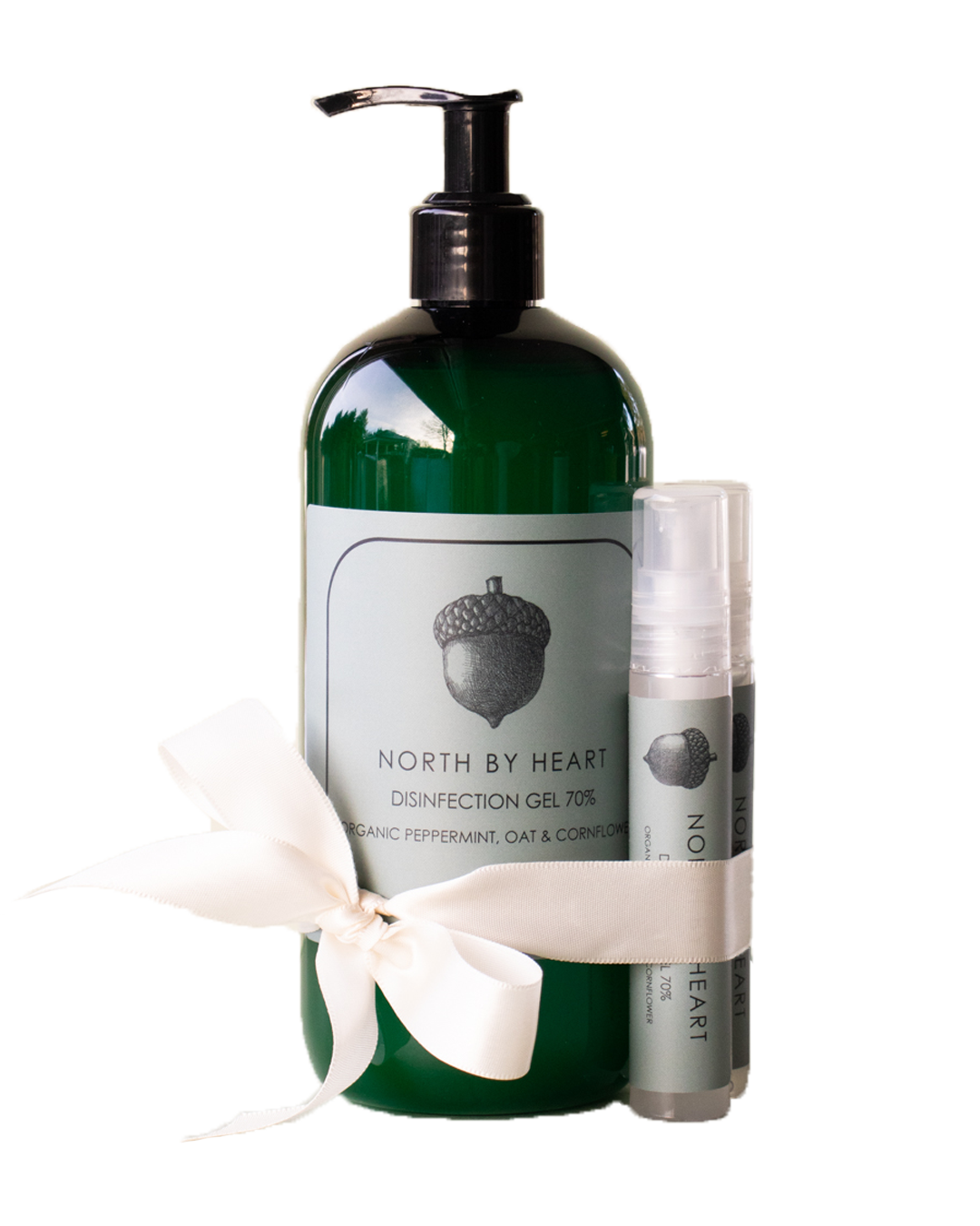 North by Heart håndsprit 500 ml, to penne 20 ml. lavendel, pebermynte, uden dft